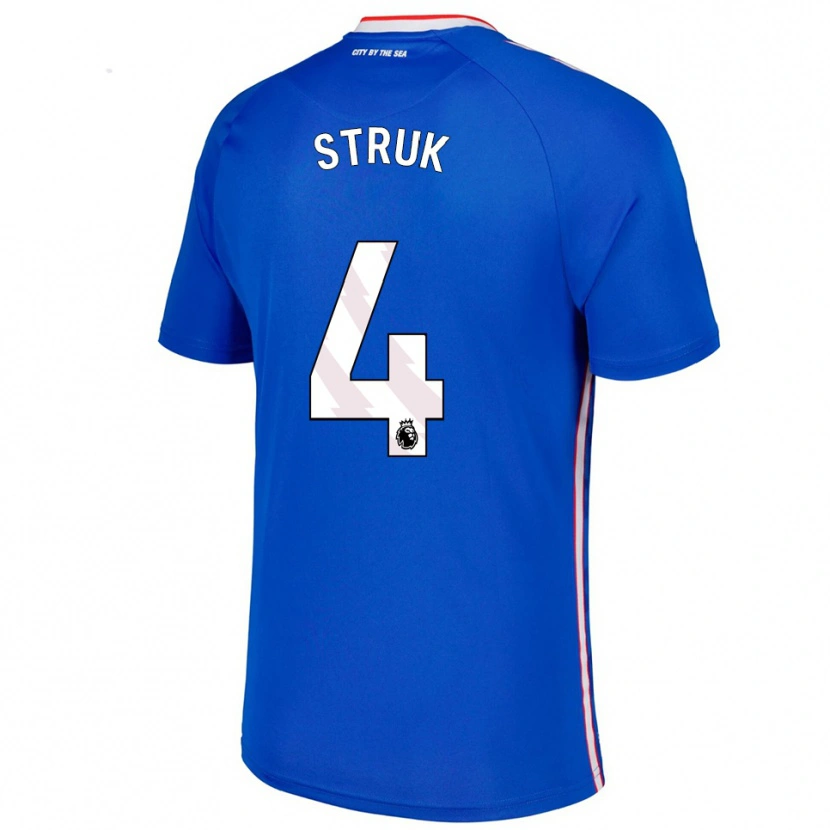 Danxen Mujer Camiseta Ivan Struk #4 Azul Blanco 2ª Equipación 2025/26 La Camisa
