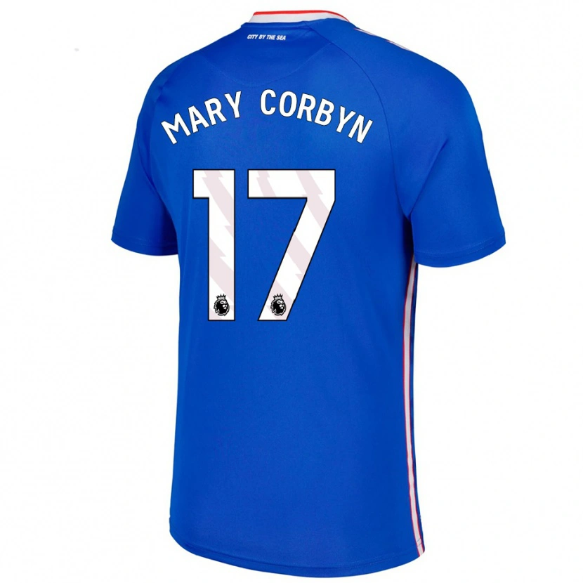 Danxen Mujer Camiseta Mary Corbyn #17 Azul Blanco 2ª Equipación 2025/26 La Camisa