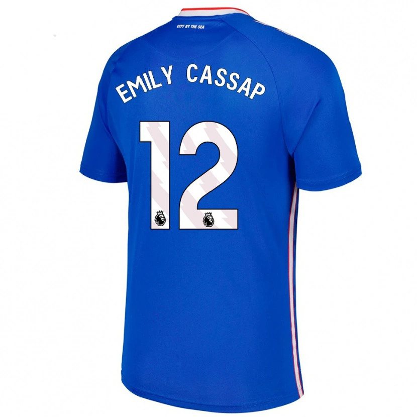 Danxen Mujer Camiseta Emily Cassap #12 Azul Blanco 2ª Equipación 2025/26 La Camisa
