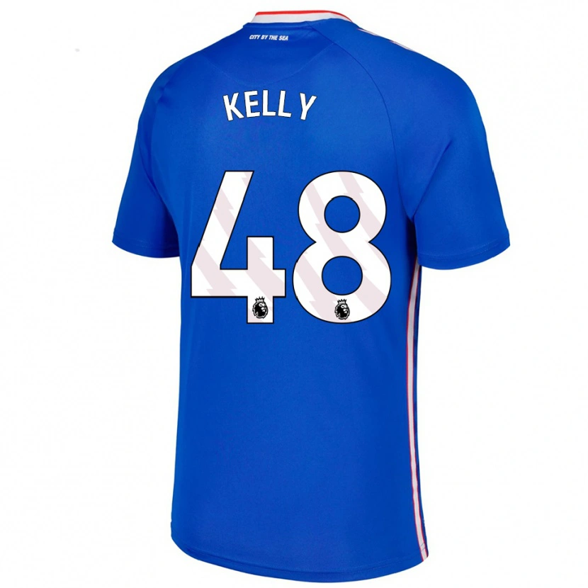 Danxen Mujer Camiseta Caden Kelly #48 Azul Blanco 2ª Equipación 2025/26 La Camisa