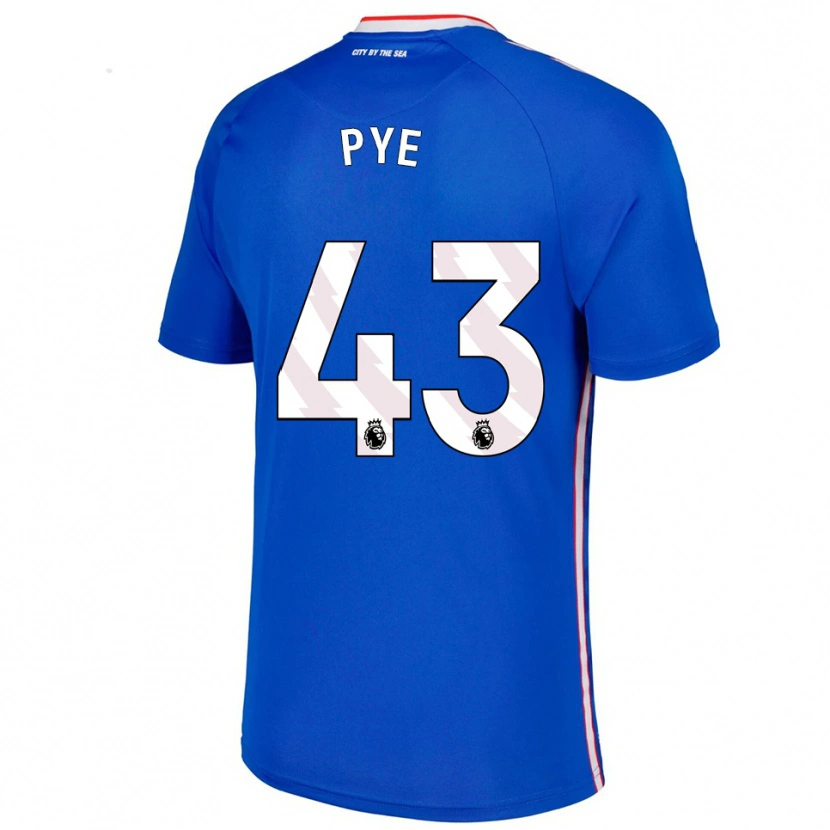 Danxen Mujer Camiseta Connor Pye #43 Azul Blanco 2ª Equipación 2025/26 La Camisa