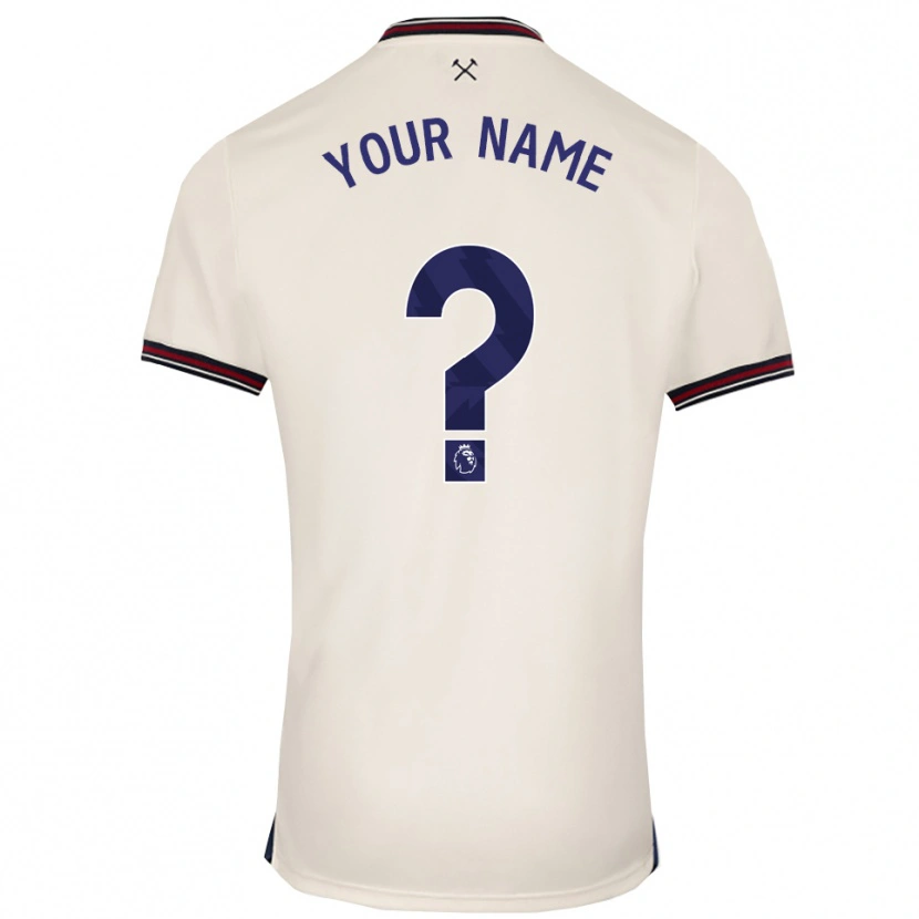 Danxen Mujer Camiseta Su Nombre #0 Blanco Roto 2ª Equipación 2025/26 La Camisa