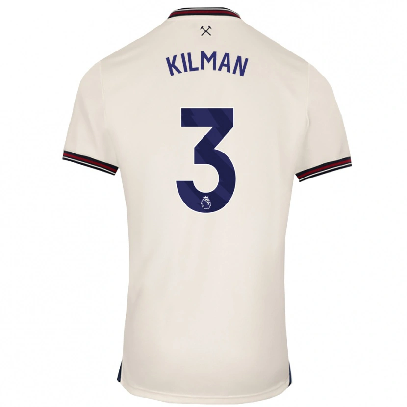 Danxen Mujer Camiseta Maximilian Kilman #3 Blanco Roto 2ª Equipación 2025/26 La Camisa