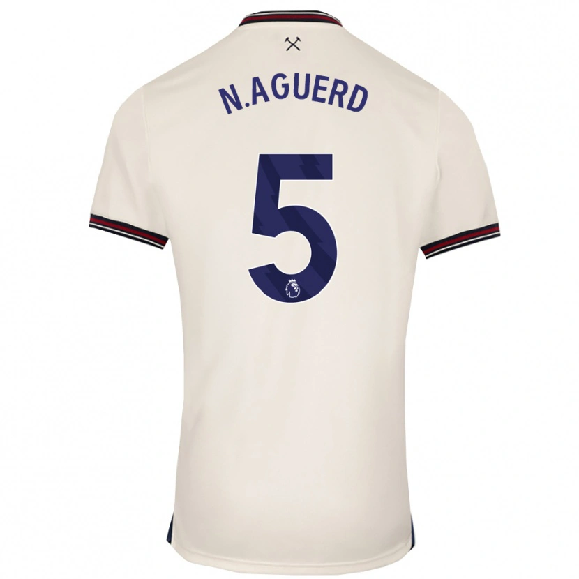 Danxen Mujer Camiseta Nayef Aguerd #5 Blanco Roto 2ª Equipación 2025/26 La Camisa