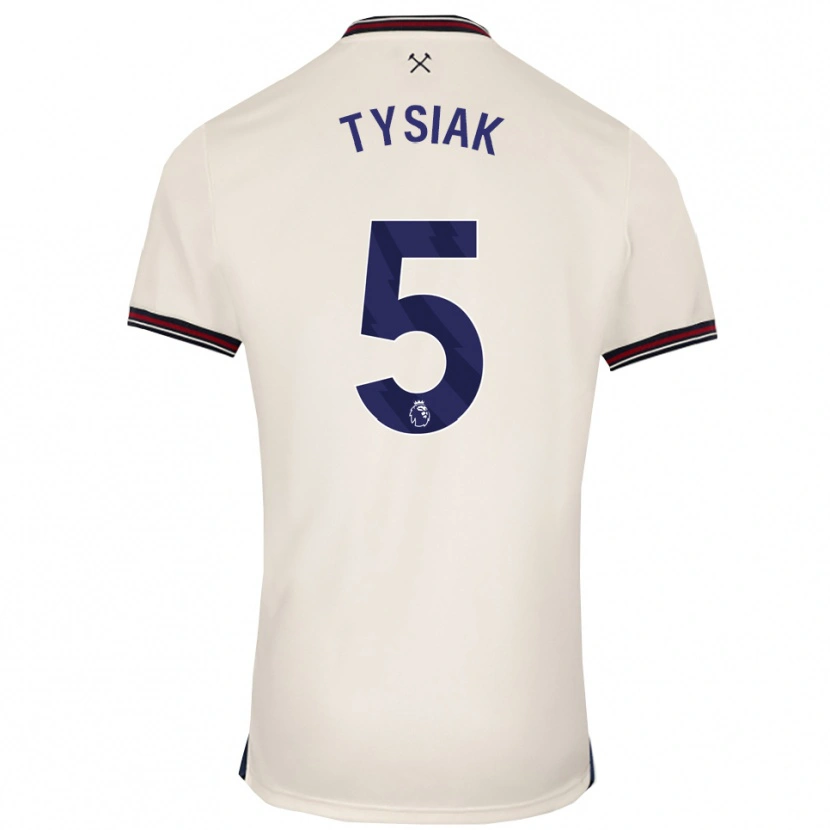 Danxen Mujer Camiseta Amber Tysiak #5 Blanco Roto 2ª Equipación 2025/26 La Camisa