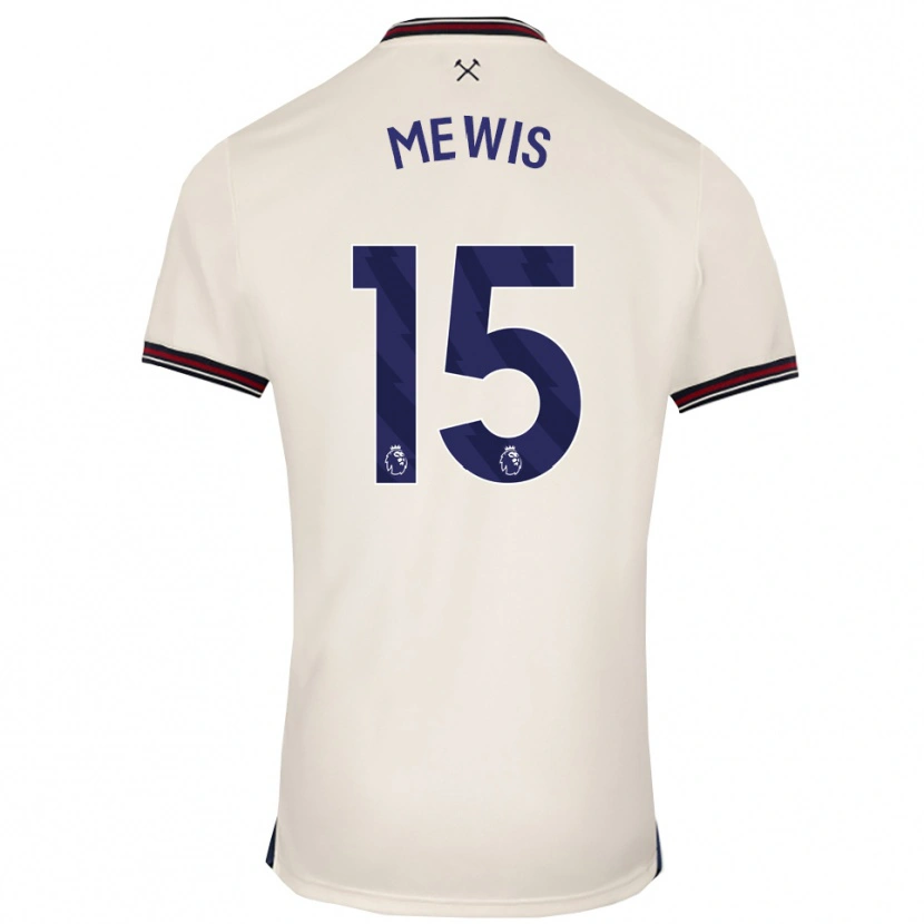 Danxen Mujer Camiseta Kristie Mewis #15 Blanco Roto 2ª Equipación 2025/26 La Camisa