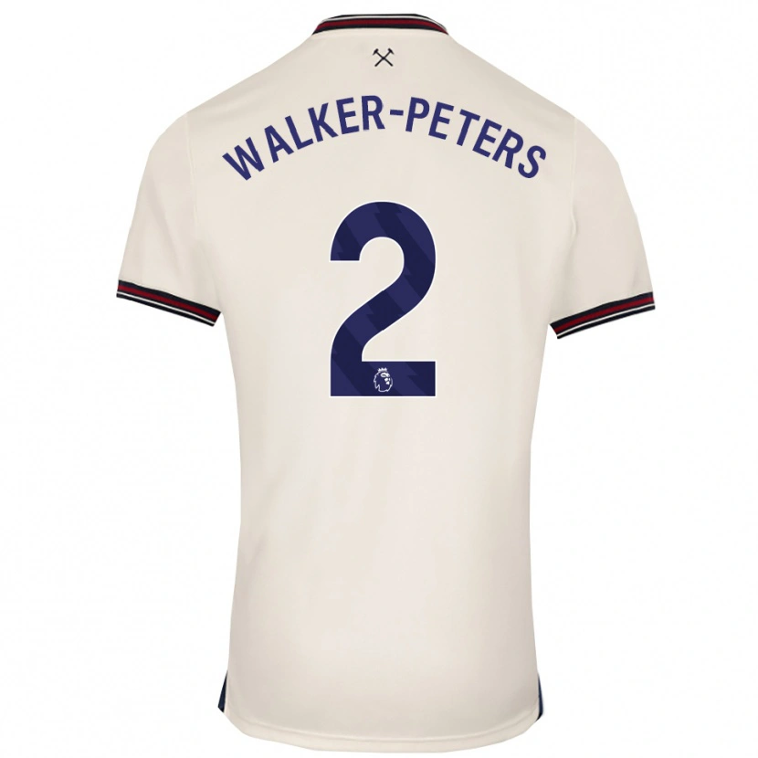 Danxen Mujer Camiseta Kyle Walker-Peters #2 Blanco Roto 2ª Equipación 2025/26 La Camisa