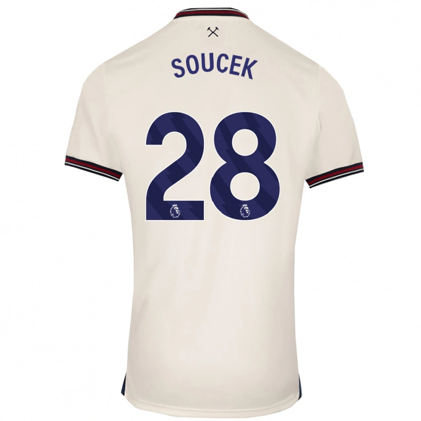 Danxen Mujer Camiseta Tomas Soucek #28 Blanco Roto 2ª Equipación 2025/26 La Camisa
