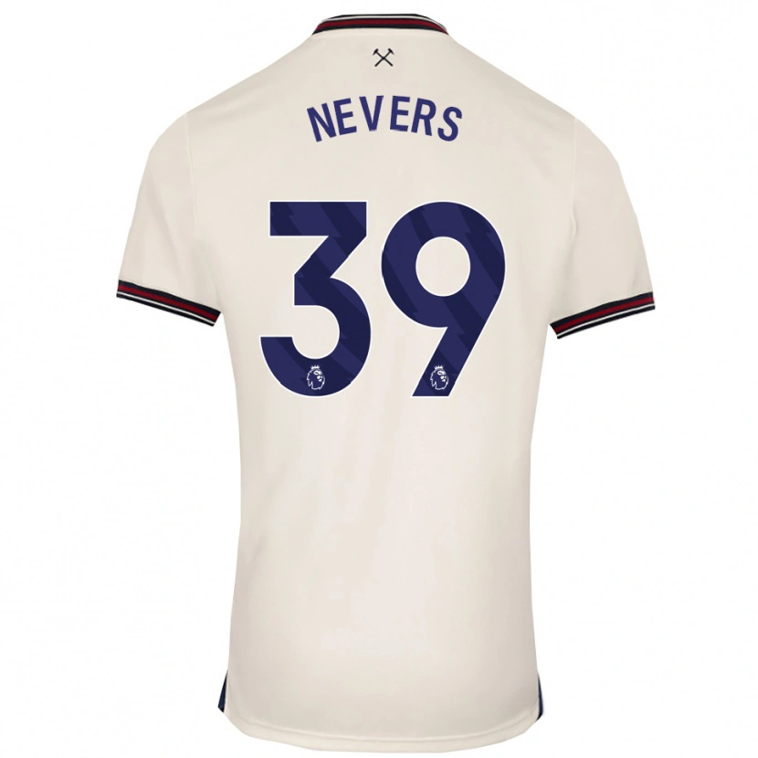 Danxen Mujer Camiseta Thierry Nevers #39 Blanco Roto 2ª Equipación 2025/26 La Camisa