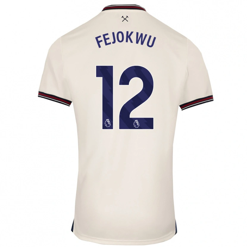 Danxen Mujer Camiseta Emmanuel Fejokwu #12 Blanco Roto 2ª Equipación 2025/26 La Camisa