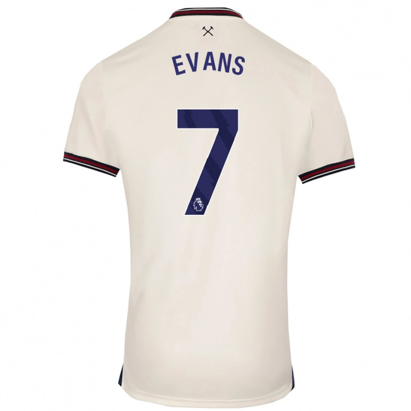 Danxen Mujer Camiseta Lisa Evans #7 Blanco Roto 2ª Equipación 2025/26 La Camisa