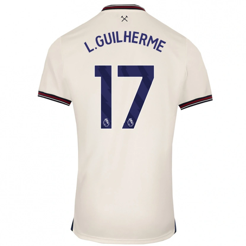 Danxen Mujer Camiseta Luis Guilherme #17 Blanco Roto 2ª Equipación 2025/26 La Camisa
