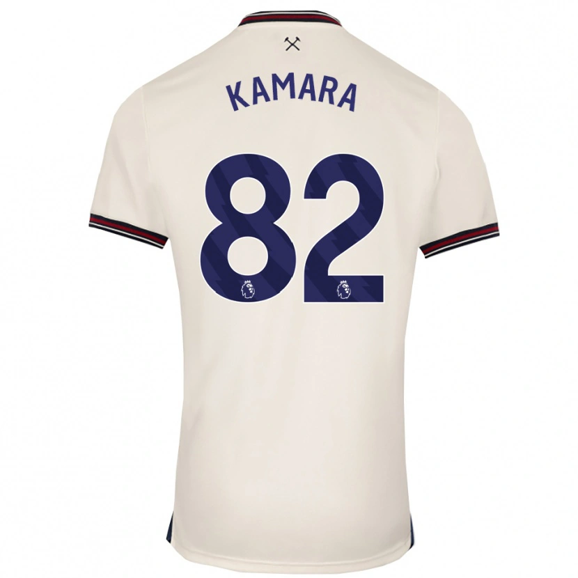 Danxen Mujer Camiseta Aaron Kamara #82 Blanco Roto 2ª Equipación 2025/26 La Camisa