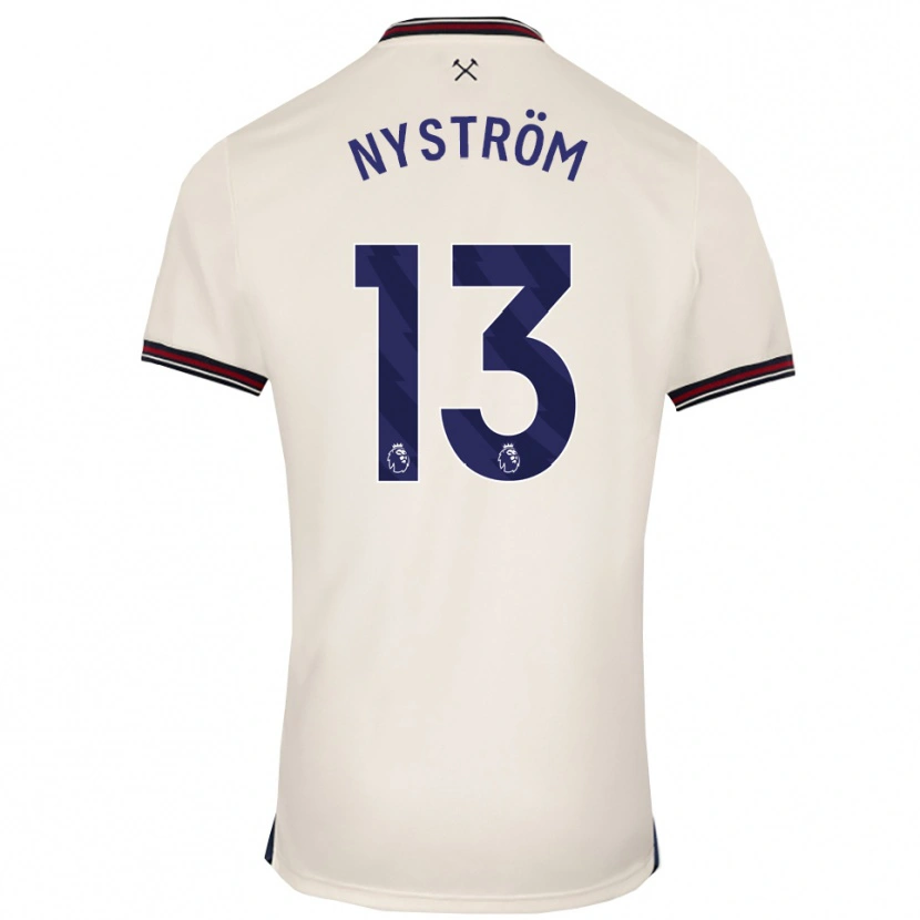 Danxen Mujer Camiseta Eva Nyström #13 Blanco Roto 2ª Equipación 2025/26 La Camisa
