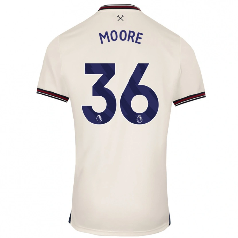 Danxen Mujer Camiseta Sean Moore #36 Blanco Roto 2ª Equipación 2025/26 La Camisa