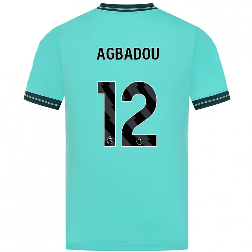 Danxen Mujer Camiseta Emmanuel Agbadou #12 Celeste Verde 2ª Equipación 2025/26 La Camisa
