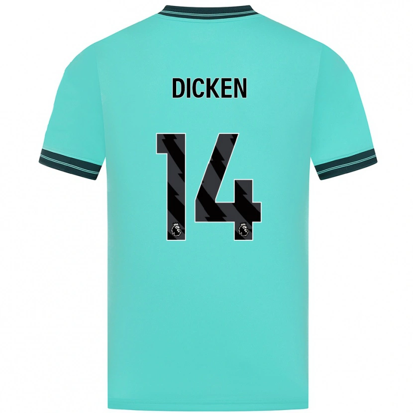 Danxen Mujer Camiseta Amy Dicken #14 Celeste Verde 2ª Equipación 2025/26 La Camisa