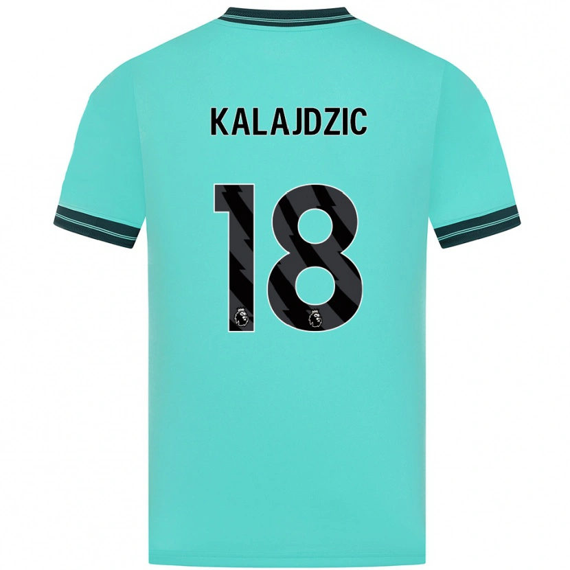 Danxen Mujer Camiseta Sasa Kalajdzic #18 Celeste Verde 2ª Equipación 2025/26 La Camisa