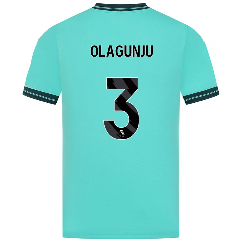 Danxen Mujer Camiseta Saheed Olagunju #3 Celeste Verde 2ª Equipación 2025/26 La Camisa