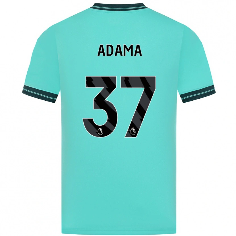 Danxen Mujer Camiseta Adama Traore #37 Celeste Verde 2ª Equipación 2025/26 La Camisa
