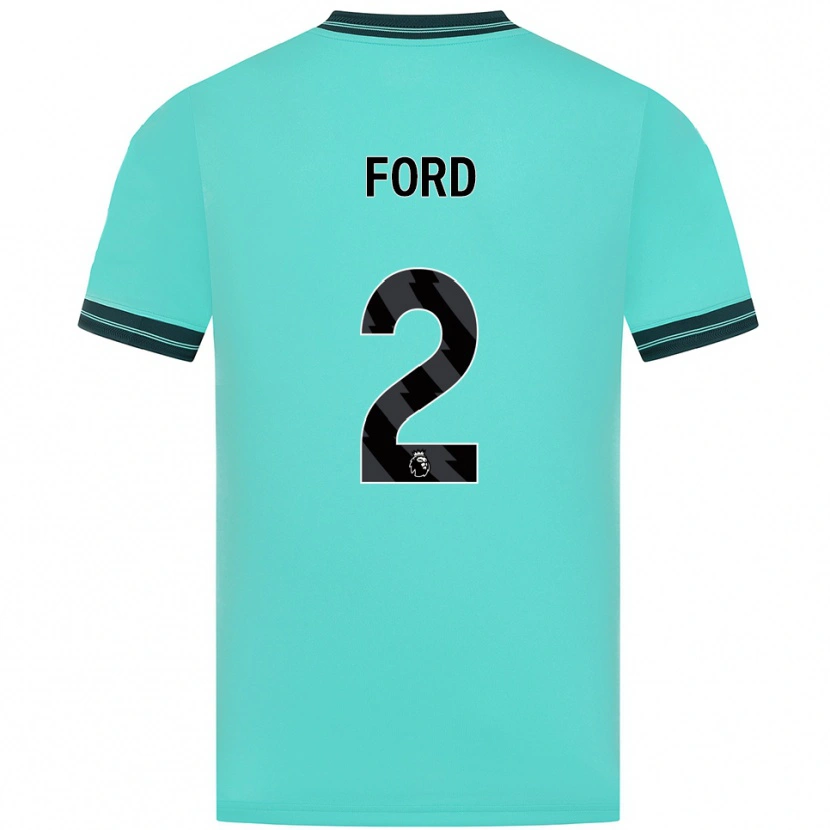 Danxen Mujer Camiseta Hayden Ford #2 Celeste Verde 2ª Equipación 2025/26 La Camisa
