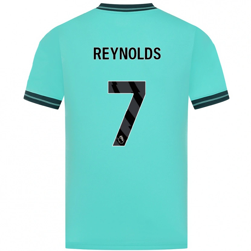Danxen Mujer Camiseta Fabian Reynolds #7 Celeste Verde 2ª Equipación 2025/26 La Camisa
