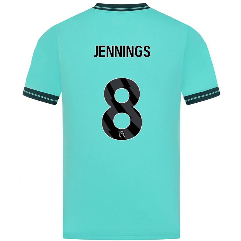 Danxen Mujer Camiseta Shannie Jennings #8 Celeste Verde 2ª Equipación 2025/26 La Camisa