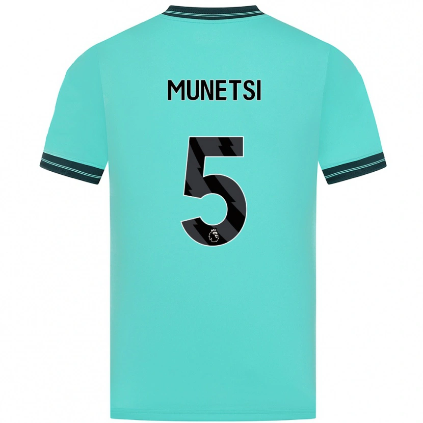 Danxen Mujer Camiseta Marshall Munetsi #5 Celeste Verde 2ª Equipación 2025/26 La Camisa