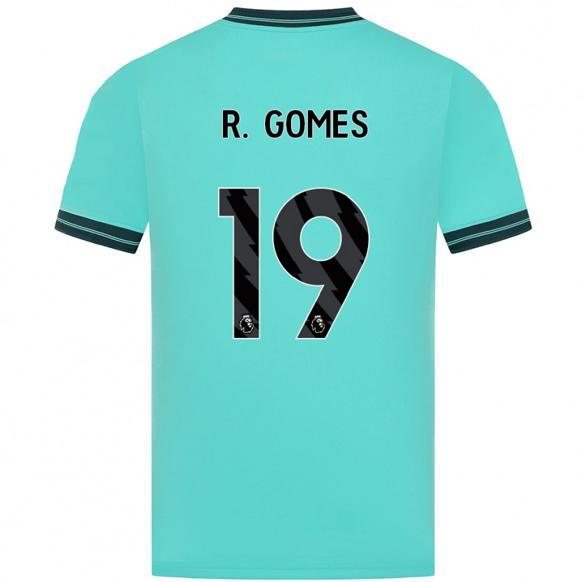 Danxen Mujer Camiseta Rodrigo Gomes #19 Celeste Verde 2ª Equipación 2025/26 La Camisa