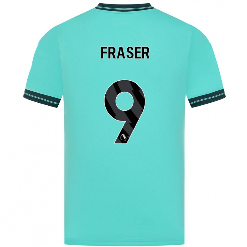 Danxen Mujer Camiseta Nathan Fraser #9 Celeste Verde 2ª Equipación 2025/26 La Camisa