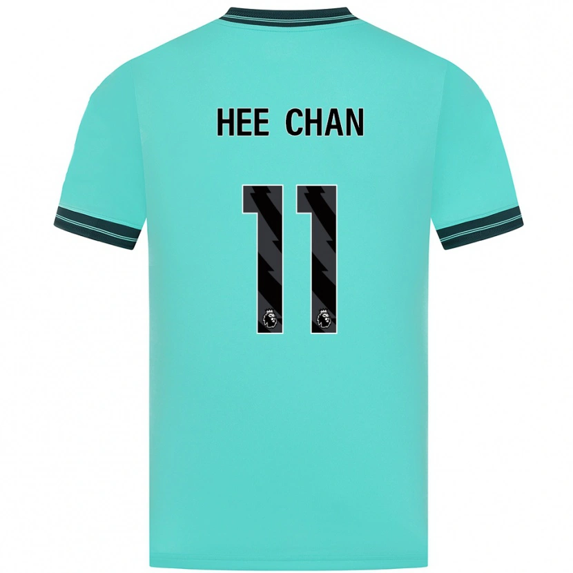 Danxen Mujer Camiseta Hee-Chan Hwang #11 Celeste Verde 2ª Equipación 2025/26 La Camisa