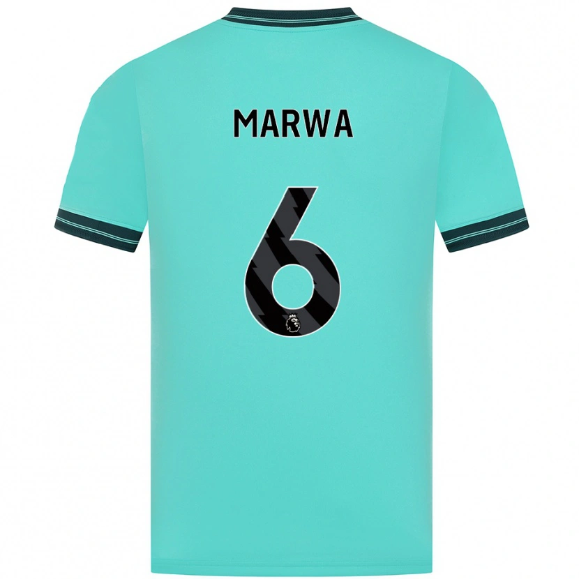 Danxen Mujer Camiseta Bjørn Marwa #6 Celeste Verde 2ª Equipación 2025/26 La Camisa