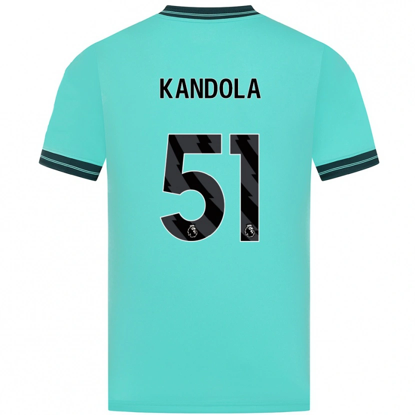 Danxen Mujer Camiseta Kam Kandola #51 Celeste Verde 2ª Equipación 2025/26 La Camisa