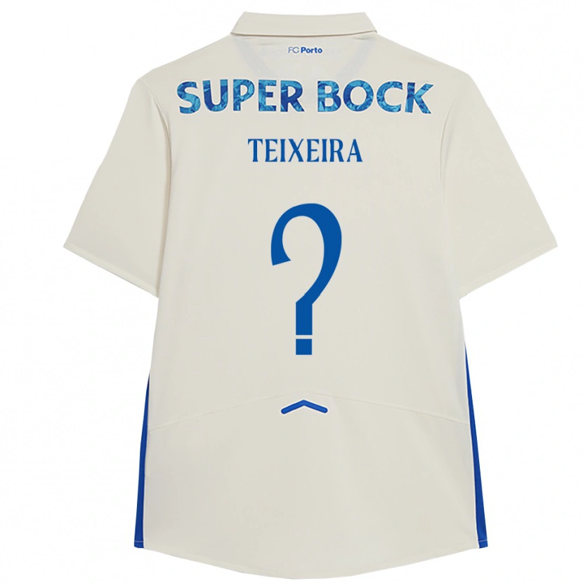 Danxen Mujer Camiseta Gonçalo Teixeira #0 Blanco Azul Equipación Tercera 2025/26 La Camisa
