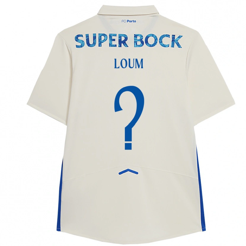 Danxen Mujer Camiseta Mamadou Loum #0 Blanco Azul Equipación Tercera 2025/26 La Camisa