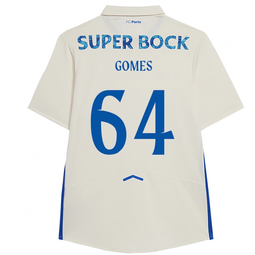 Danxen Mujer Camiseta Luís Gomes #64 Blanco Azul Equipación Tercera 2025/26 La Camisa