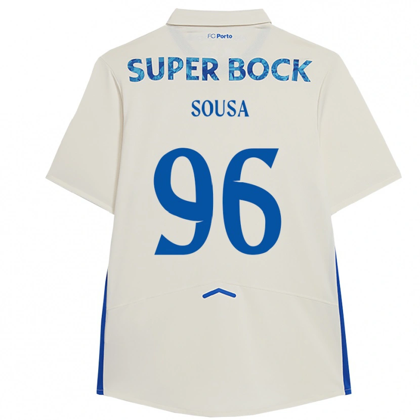 Danxen Mujer Camiseta Filipe Sousa #96 Blanco Azul Equipación Tercera 2025/26 La Camisa