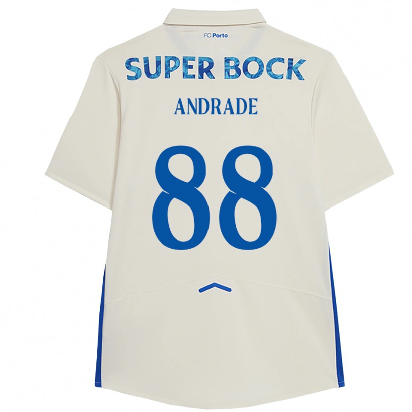 Danxen Mujer Camiseta Domingos Andrade #88 Blanco Azul Equipación Tercera 2025/26 La Camisa