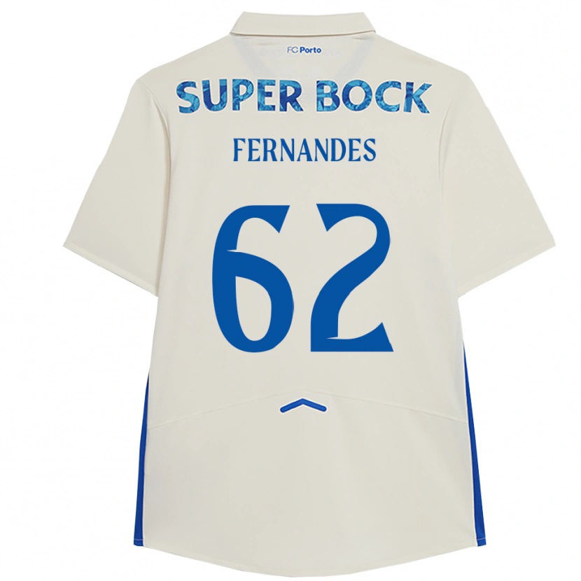 Danxen Mujer Camiseta Rodrigo Fernandes #62 Blanco Azul Equipación Tercera 2025/26 La Camisa