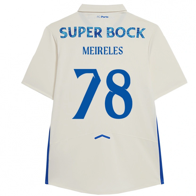 Danxen Mujer Camiseta Jorge Meireles #78 Blanco Azul Equipación Tercera 2025/26 La Camisa