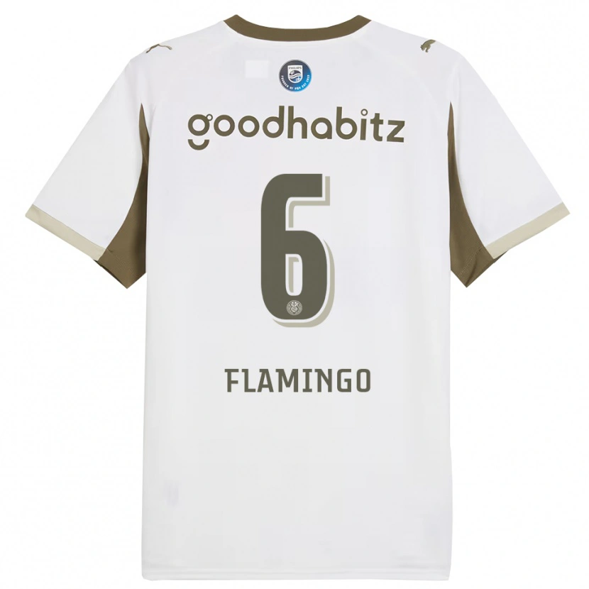 Danxen Mujer Camiseta Ryan Flamingo #6 Blanco Gris Equipación Tercera 2025/26 La Camisa