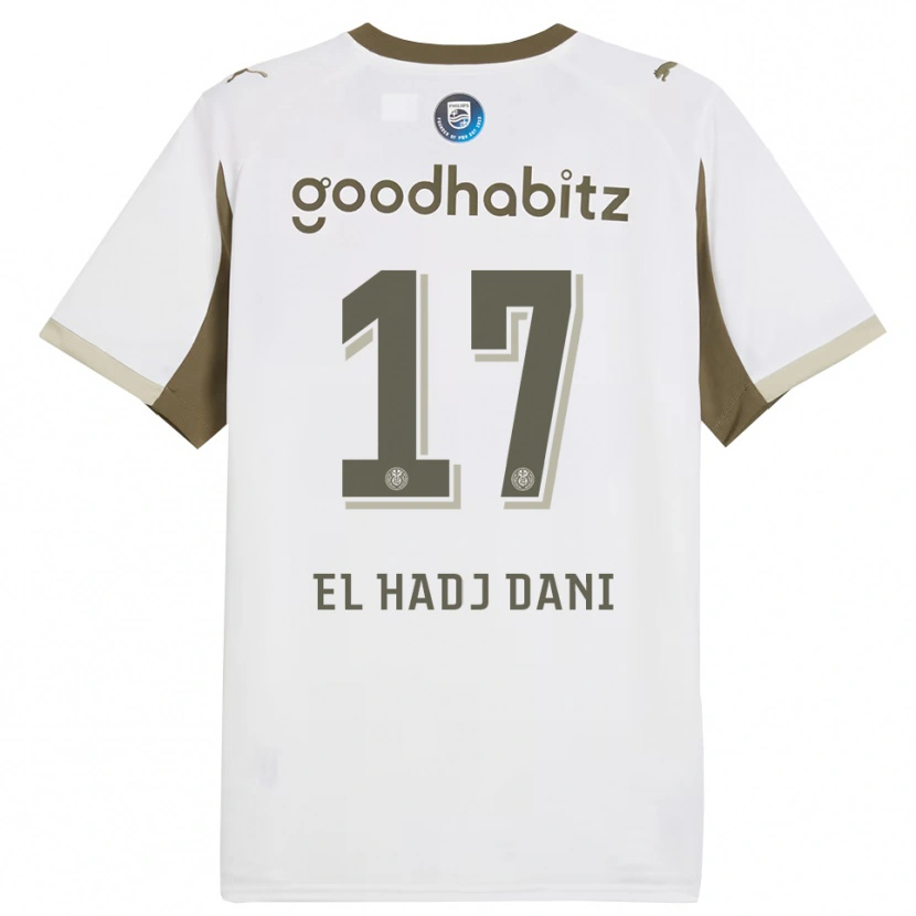 Danxen Mujer Camiseta Soudais El Hadj Dani #17 Blanco Gris Equipación Tercera 2025/26 La Camisa