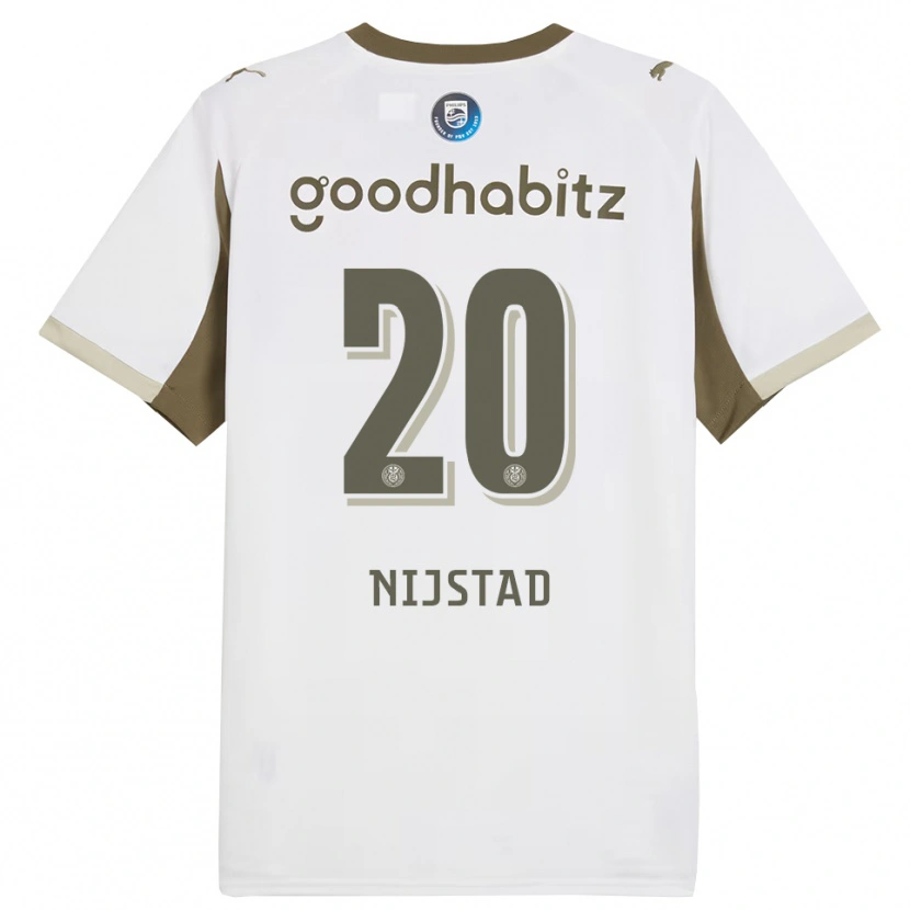 Danxen Mujer Camiseta Nina Nijstad #20 Blanco Gris Equipación Tercera 2025/26 La Camisa