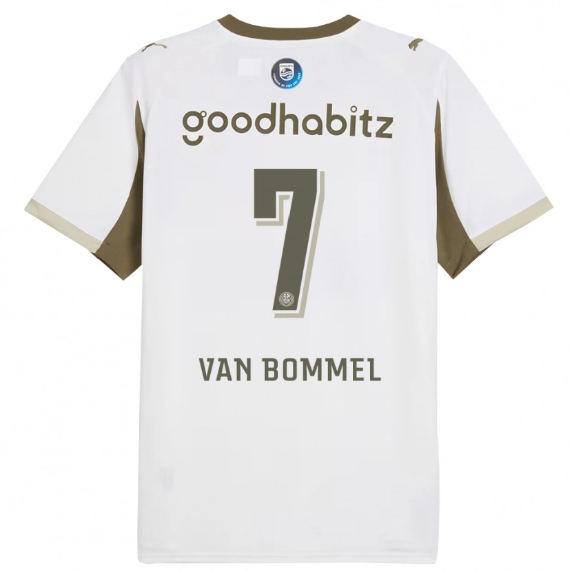 Danxen Mujer Camiseta Ruben Van Bommel #7 Blanco Gris Equipación Tercera 2025/26 La Camisa