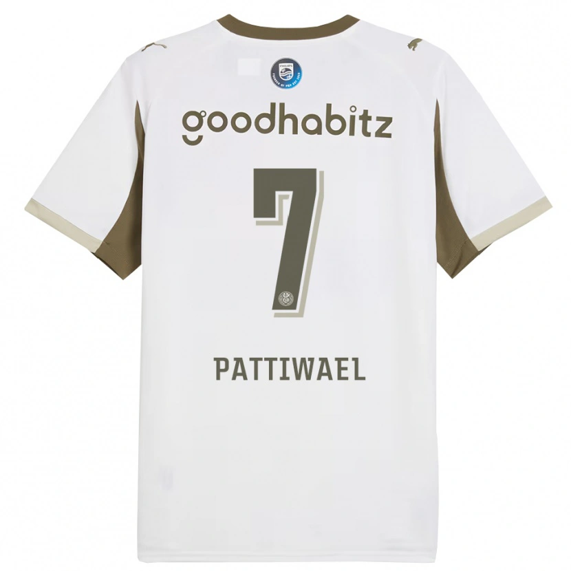 Danxen Mujer Camiseta Naomi Pattiwael #7 Blanco Gris Equipación Tercera 2025/26 La Camisa