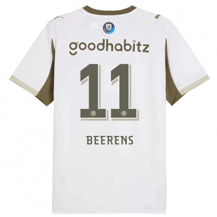 Danxen Mujer Camiseta Jairo Beerens #11 Blanco Gris Equipación Tercera 2025/26 La Camisa