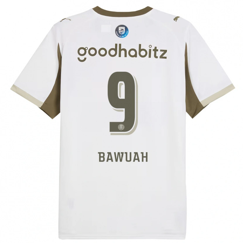 Danxen Mujer Camiseta Jordy Bawuah #9 Blanco Gris Equipación Tercera 2025/26 La Camisa