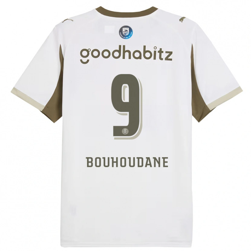 Danxen Mujer Camiseta Sami Bouhoudane #9 Blanco Gris Equipación Tercera 2025/26 La Camisa