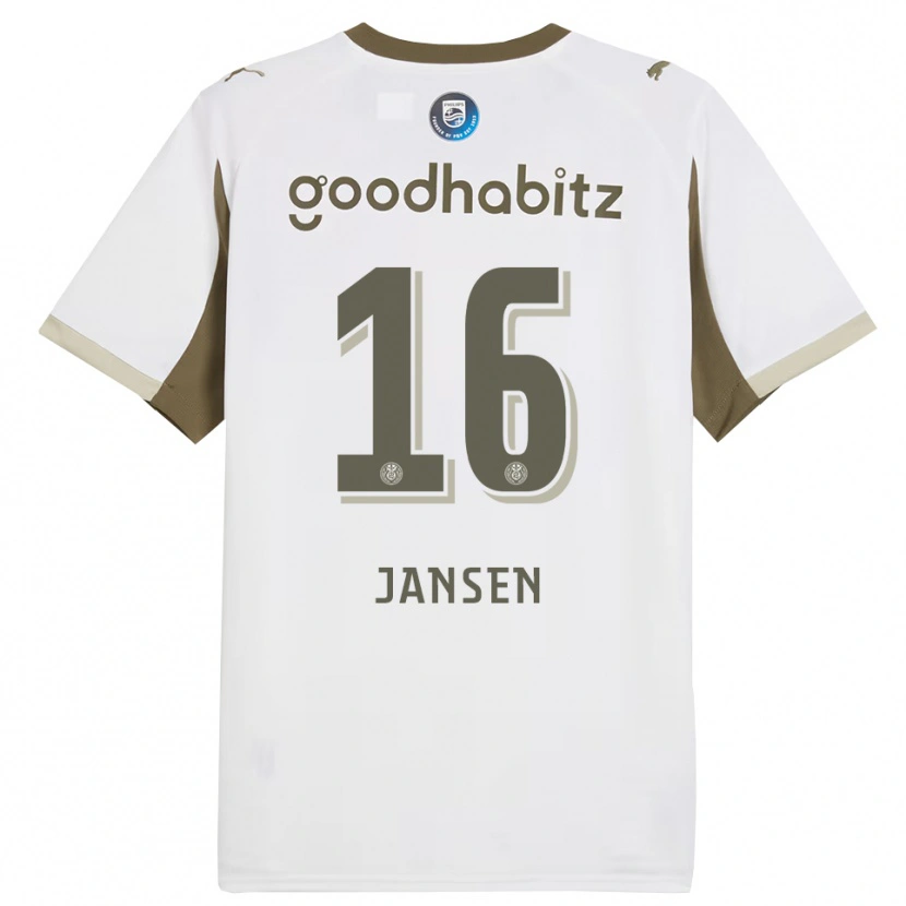 Danxen Mujer Camiseta Sem Jansen #16 Blanco Gris Equipación Tercera 2025/26 La Camisa