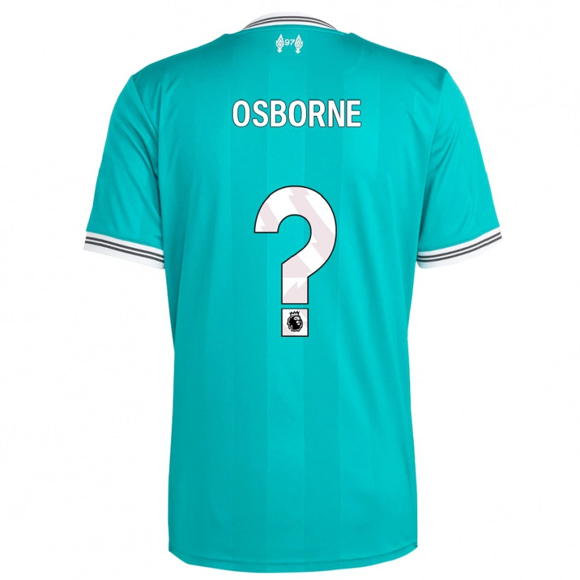 Danxen Mujer Camiseta Niall Osborne #0 Verde Blanco Equipación Tercera 2025/26 La Camisa